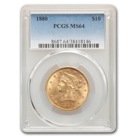 1880 $10 Liberty Gold Eagle MS-64 PCGS 1880 $10 Liberty Gold Eagle MS-64 PCGS